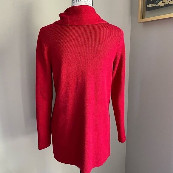 J. JILL Cowl Neck Sweater Red XS - Picture 6 of 9